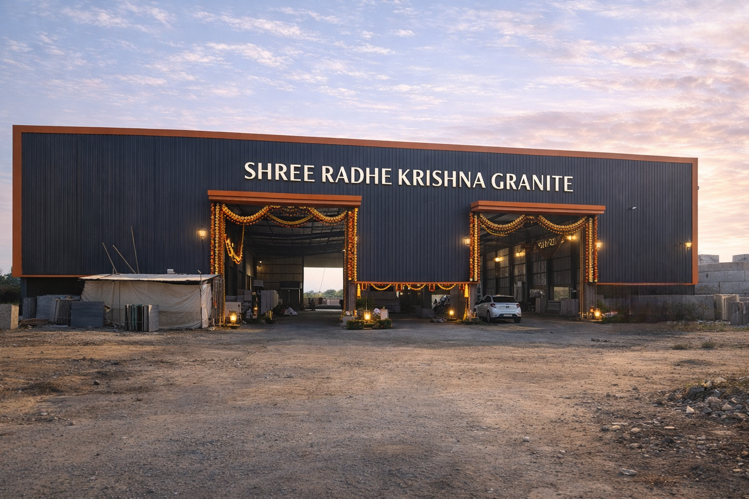 Front look of Shree Radhe Krishna Granite manufacturing unit